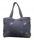 PORTER×mina perhonenポーター×ミナ ペルホネン）の古着「TOTE BAG　トートバッグ　ハンドバッグ」｜ネイビー