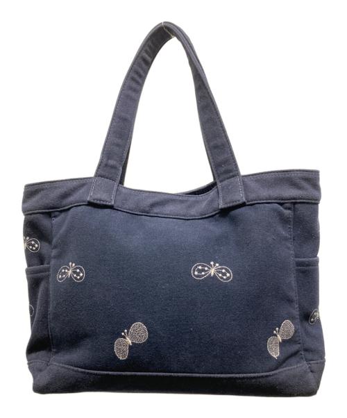 PORTER（ポーター）PORTER (ポーター) mina perhonen (ミナ ペルホネン) TOTE BAG　トートバッグ　ハンドバッグ ネイビーの古着・服飾アイテム