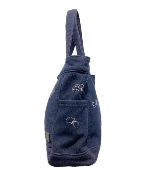 PORTER（ポーター）PORTER (ポーター) mina perhonen (ミナ ペルホネン) TOTE BAG　トートバッグ　ハンドバッグ ネイビーの古着・服飾アイテム