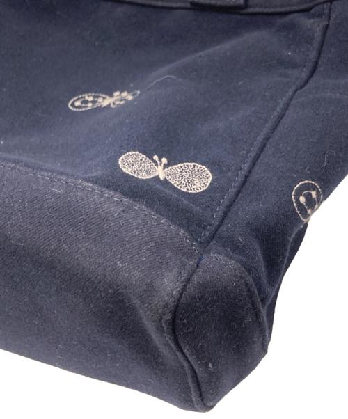 PORTER（ポーター）PORTER (ポーター) mina perhonen (ミナ ペルホネン) TOTE BAG　トートバッグ　ハンドバッグ ネイビーの古着・服飾アイテム