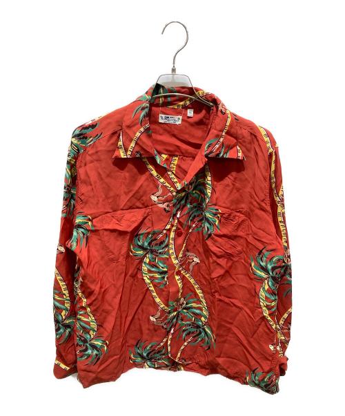 Sun Surf（サンサーフ）Sun Surf (サンサーフ) PLAM CLIMBERオープンカラーシャツ レッド サイズ:XXLの古着・服飾アイテム