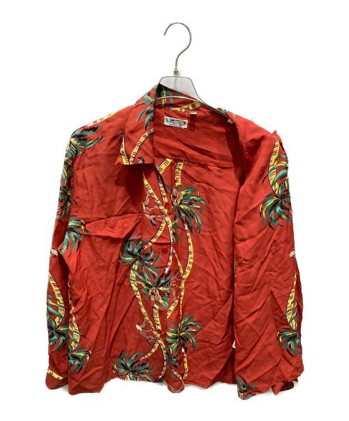 Sun Surf（サンサーフ）Sun Surf (サンサーフ) PLAM CLIMBERオープンカラーシャツ レッド サイズ:XXLの古着・服飾アイテム