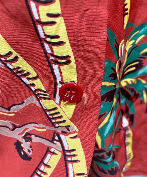 Sun Surf（サンサーフ）Sun Surf (サンサーフ) PLAM CLIMBERオープンカラーシャツ レッド サイズ:XXLの古着・服飾アイテム