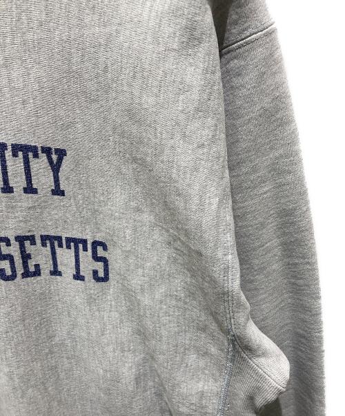 Champion REVERSE WEAVE（チャンピオン リバース ウィーブ）Champion REVERSE WEAVE (チャンピオン リバース ウィーブ) 染み込みプリントクルーネックスウェット グレー サイズ:XLの古着・服飾アイテム