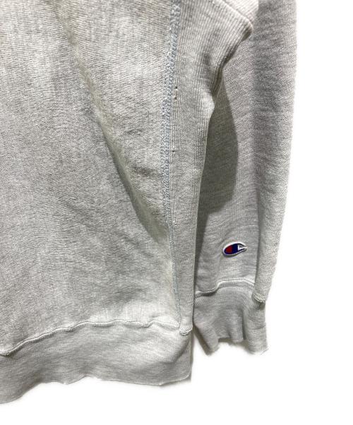 Champion REVERSE WEAVE（チャンピオン リバース ウィーブ）Champion REVERSE WEAVE (チャンピオン リバース ウィーブ) 染み込みプリントクルーネックスウェット グレー サイズ:XLの古着・服飾アイテム