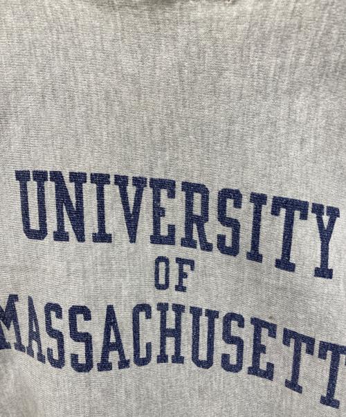 Champion REVERSE WEAVE（チャンピオン リバース ウィーブ）Champion REVERSE WEAVE (チャンピオン リバース ウィーブ) 染み込みプリントクルーネックスウェット グレー サイズ:XLの古着・服飾アイテム