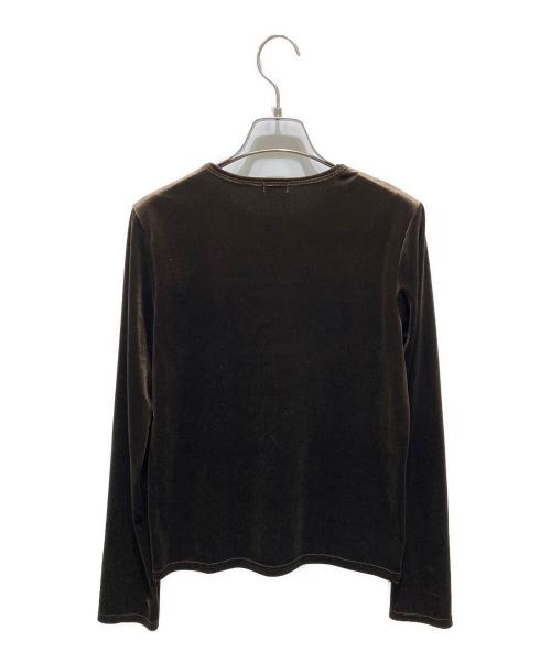 STEVEN ALAN（スティーブンアラン）STEVEN ALAN (スティーブンアラン) ベロアカットソー ブラウン サイズ:記載なしの為実寸参照の古着・服飾アイテム