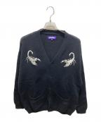 FUCKING AWESOMEファッキンオーサム）の古着「サソリデザインニットカーディガン」｜ブラック