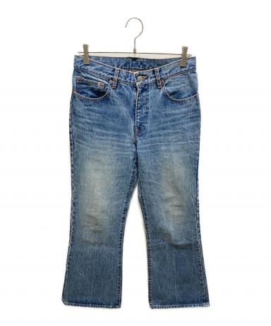 gen izawa 18ss チェック柄　フレアスラックス 中古・古着通販】GEN IZAWA (ゲンイザワ) フレアデニムパンツ ブルー