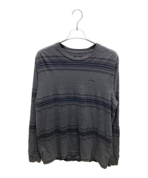 stussy（ステューシー）stussy (ステューシー) マルチボーダーカットソー グレー サイズ:Mの古着・服飾アイテム