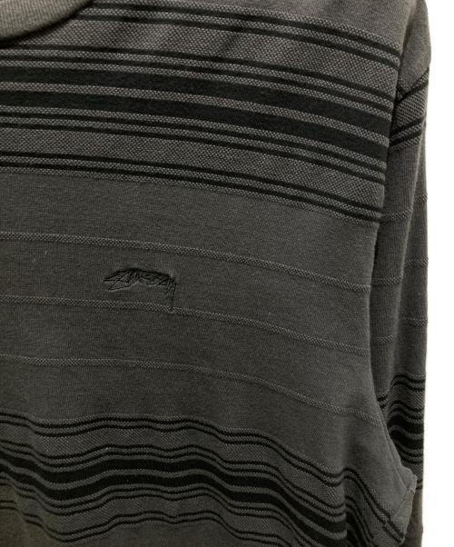 stussy（ステューシー）stussy (ステューシー) マルチボーダーカットソー グレー サイズ:Mの古着・服飾アイテム