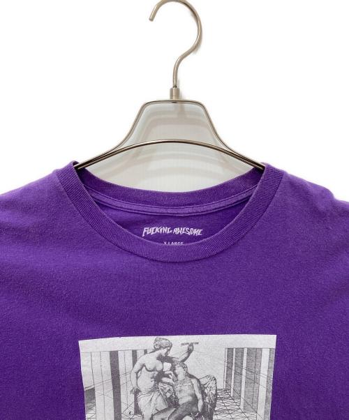 FUCKING AWESOME（ファッキンオーサム）Fucking Awesome (ファッキンオーサム) プリントTシャツ パープル サイズ:XLの古着・服飾アイテム