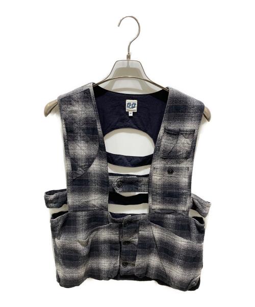 AiE（エーアイイー）AiE (エーアイイー) オンブレチェックゲームベスト グレー サイズ:Ｍの古着・服飾アイテム
