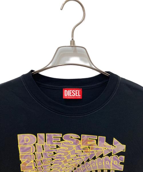 DIESEL（ディーゼル）DIESEL (ディーゼル) プリントTシャツ ブラック サイズ:Lの古着・服飾アイテム