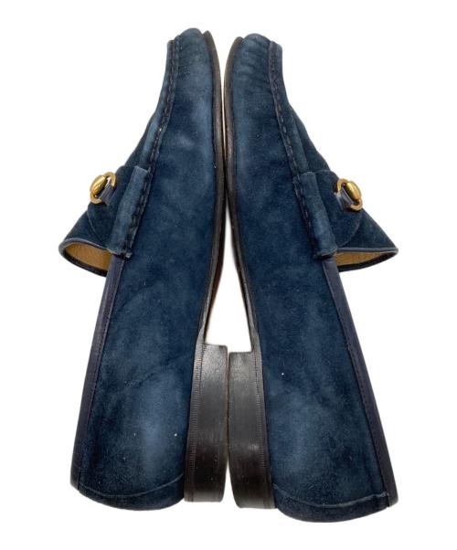 GUCCI（グッチ）GUCCI (グッチ) スウェードビットローファー ネイビー サイズ: 38 1/2の古着・服飾アイテム