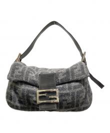 FENDI（フェンディ）の古着「ロゴ総柄ワンショルダーバッグ　ズッカ　マンマバゲット」｜グレー