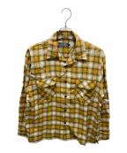 Hysteric Glamourヒステリックグラマー）の古着「SMOKING GIRL オープンカラーシャツ」｜イエロー