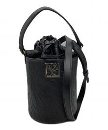 ARMANI EXCHANGE（アルマーニ エクスチェンジ）の古着「2WAYバケツ型ショルダーバッグ」｜ブラック