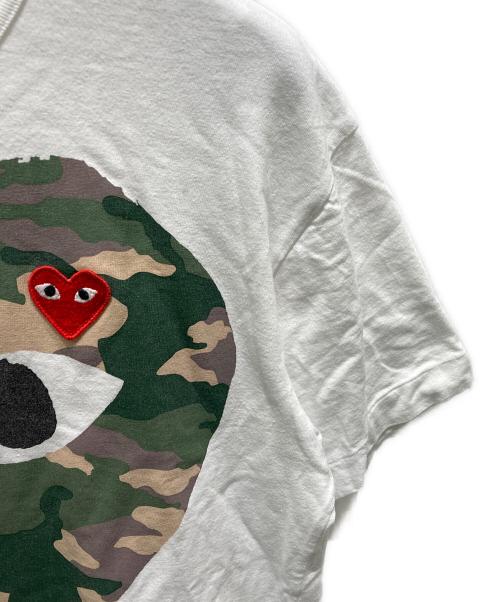 PLAY COMME des GARCONS（プレイコムデギャルソン）PLAY COMME des GARCONS (プレイコムデギャルソン) 半袖カットソー ホワイト サイズ:XLの古着・服飾アイテム