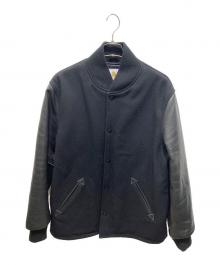 Golden Bear（ゴールデンベア）の古着「ウールレザー切替スタジャン」｜ブラック