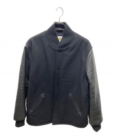 メジャーフォース　ゴールデンベア　ブラック ウールレザー スタジャン 中古・古着通販】Golden Bear (ゴールデンベア) ウールレザー切替