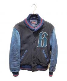 BLUE BLUE（ブルーブルー）の古着「藍染め切替スタジャン」｜インディゴ