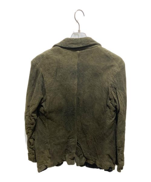 Paul Harnden（ポールハーデン）Paul Harnden (ポールハーデン) レザー ブレザージャケット/テーラードジャケット グリーン サイズ:Lの古着・服飾アイテム