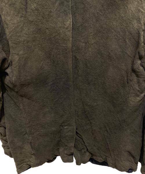 Paul Harnden（ポールハーデン）Paul Harnden (ポールハーデン) レザー ブレザージャケット/テーラードジャケット グリーン サイズ:Lの古着・服飾アイテム