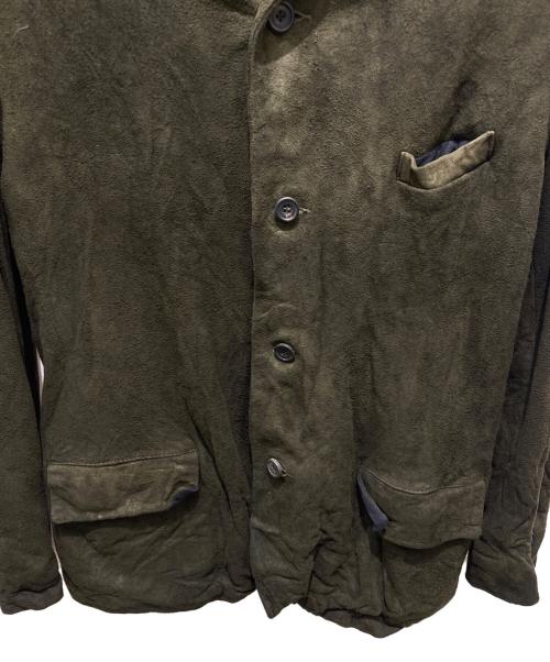 Paul Harnden（ポールハーデン）Paul Harnden (ポールハーデン) レザー ブレザージャケット/テーラードジャケット グリーン サイズ:Lの古着・服飾アイテム