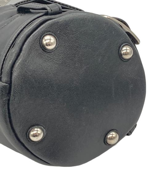 beautiful people（ビューティフルピープル）beautiful people (ビューティフルピープル) riders mini drawstring bag　ライダースミニドローストロングバッグ　ショルダーバッグ ブラックの古着・服飾アイテム