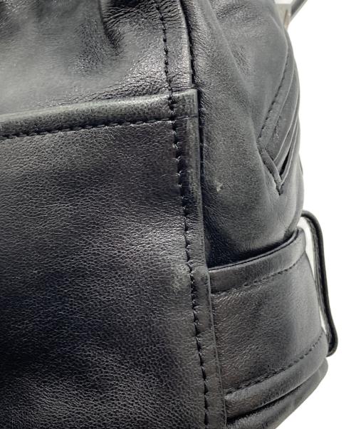 beautiful people（ビューティフルピープル）beautiful people (ビューティフルピープル) riders mini drawstring bag　ライダースミニドローストロングバッグ　ショルダーバッグ ブラックの古着・服飾アイテム
