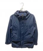 POLO RALPH LAURENポロ・ラルフローレン）の古着「ロゴパッチフーデッドナイロンジャケット」｜ネイビー