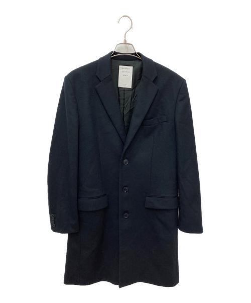 MISTER GENTLE MAN（ミスタージェントルマン）MISTER GENTLE MAN (ミスタージェントルマン) チェスターコート ネイビー サイズ:Lの古着・服飾アイテム