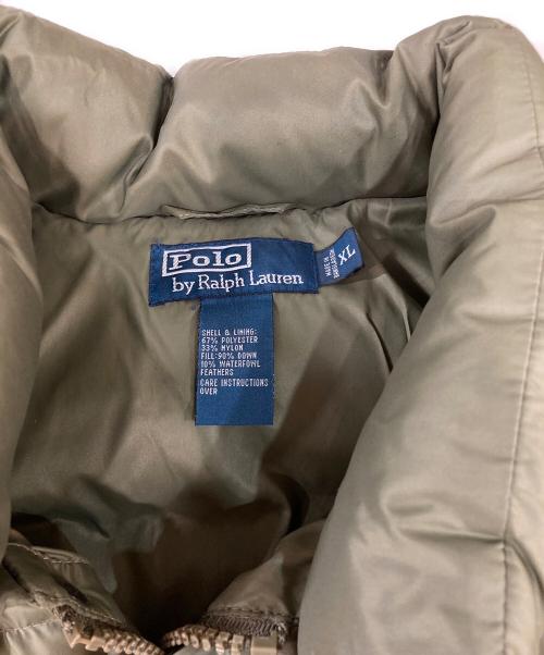RALPH LAUREN（ラルフローレン）RALPH LAUREN (ラルフローレン) ポロ刺繍ジップアップダウンジャケット グリーン サイズ:XLの古着・服飾アイテム