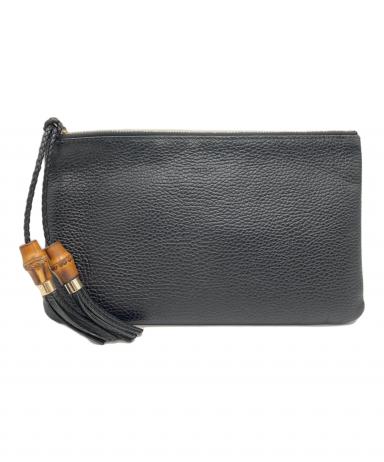 専用！GUCCI クラッチ　フリンジ　タッセル　パーティー 中古・古着通販】GUCCI (グッチ) バンブー タッセル クラッチバッグ
