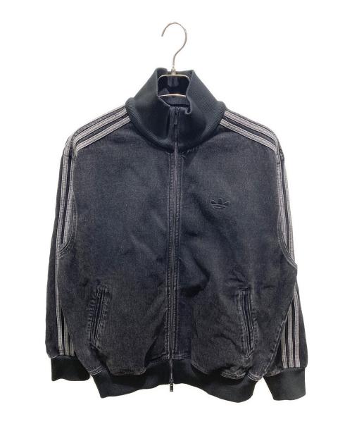 adidas（アディダス）adidas (アディダス) アディカラー デニム ファイヤーバード トラックトップ ブラック サイズ: 2XLの古着・服飾アイテム