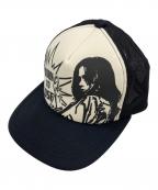 Hysteric Glamourヒステリックグラマー）の古着「Born To Lose Mesh Cap "Black"」｜ブラック×ホワイト