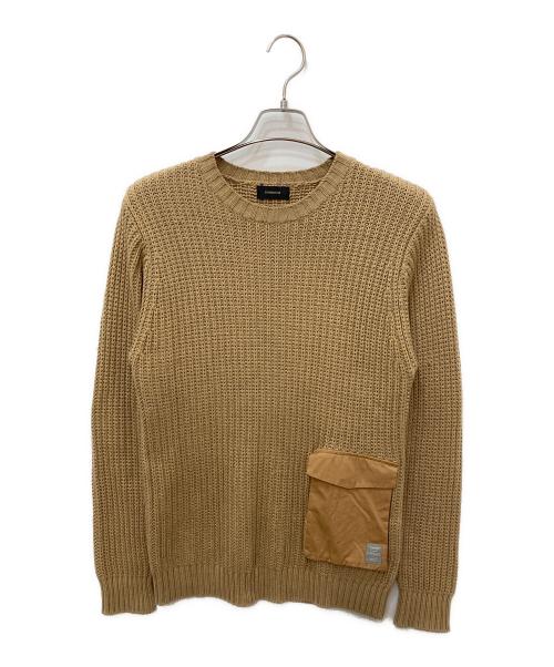 UNDERCOVER（アンダーカバー）UNDERCOVER (アンダーカバー) ポケット付ローゲージニット ブラウン サイズ:2の古着・服飾アイテム