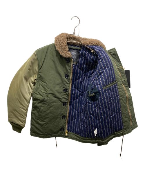 HOUSTON（ヒューストン）HOUSTON (ヒューストン) N-1デッキジャケット カーキ サイズ:Ｍ 未使用品の古着・服飾アイテム