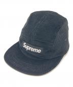 SUPREMEシュプリーム）の古着「Corduroy Camp Cap　コーデュロイキャンプキャップ」｜ブラック