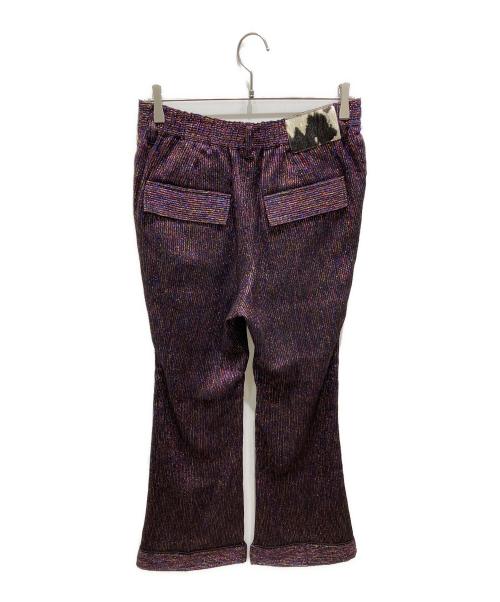 BED J.W. FORD（ベッドフォード）BED J.W. FORD (ベッドフォード) Glitter Flare Pants パープル サイズ:1の古着・服飾アイテム