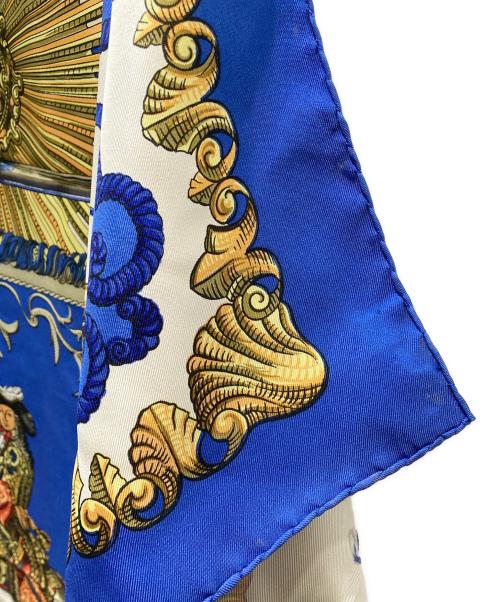 HERMES（エルメス）HERMES (エルメス) LVDOVICVS MAGNVS　カレ90 ブルーの古着・服飾アイテム
