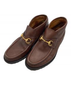 中古・古着通販】GUCCI (グッチ) スクエアトゥ レースアップ レザー