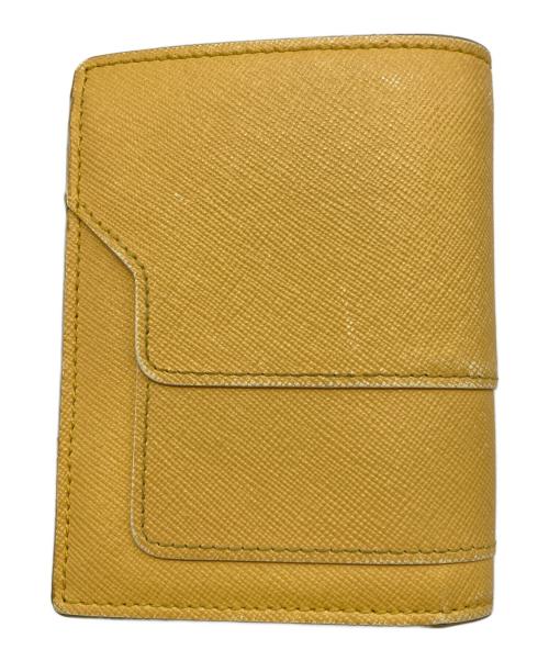 MARNI（マルニ）MARNI (マルニ) サフィアーノレザー バイフォールドウォレット イエローの古着・服飾アイテム