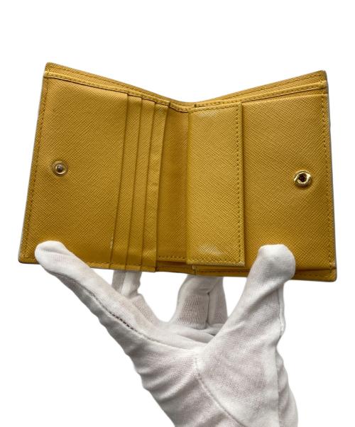 MARNI（マルニ）MARNI (マルニ) サフィアーノレザー バイフォールドウォレット イエローの古着・服飾アイテム