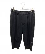 WILD THINGS×MAGIC STICKワイルドシングス×マジックスティック）の古着「タッククロップドバルーンパンツ」｜ブラック