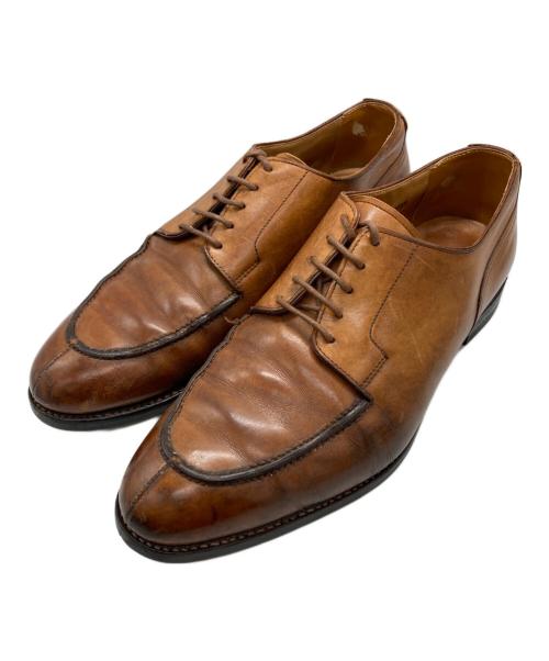 Crockett & Jones（クロケット＆ジョーンズ）Crockett & Jones (クロケット＆ジョーンズ) Uチップレザーシューズ ブラウン サイズ:8Eの古着・服飾アイテム