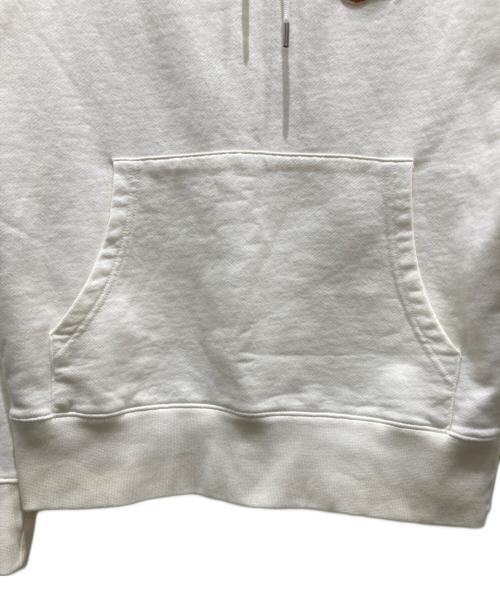 maison kitsune（メゾンキツネ）MAISON KITSUNE (メゾンキツネ) CHILLAX FOX PATCH CLASSIC HOODIE ホワイト サイズ:Ｓの古着・服飾アイテム