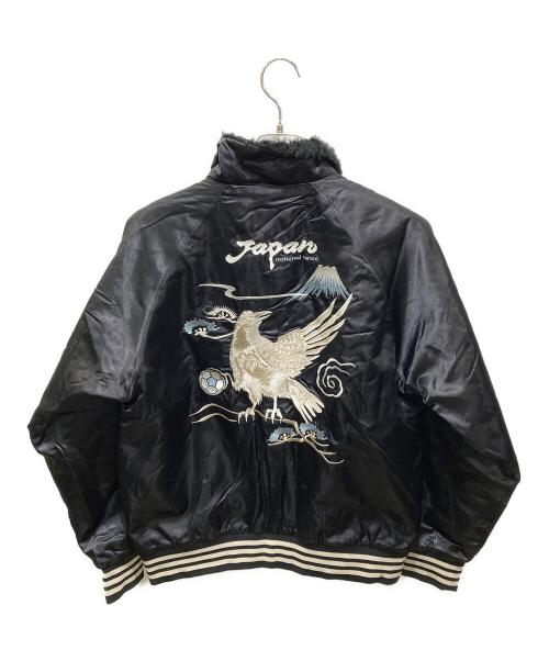 adidas（アディダス）adidas (アディダス) 八咫烏刺繍 スカジャン ブラック サイズ:Ｍの古着・服飾アイテム