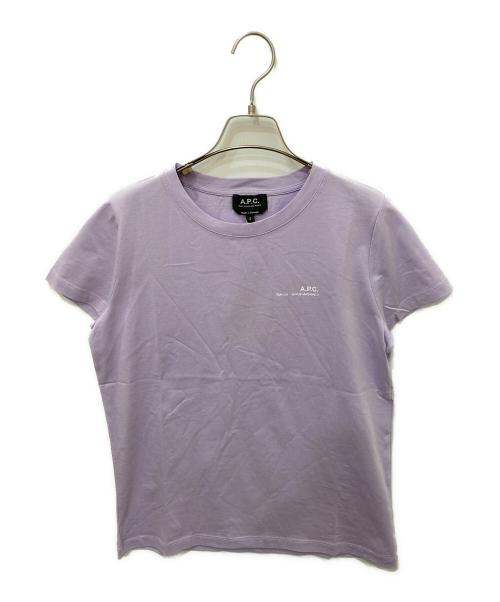 A.P.C.（アーペーセー）A.P.C. (アーペーセー) ロゴプリント半袖Tシャツ パープル サイズ:ｓの古着・服飾アイテム